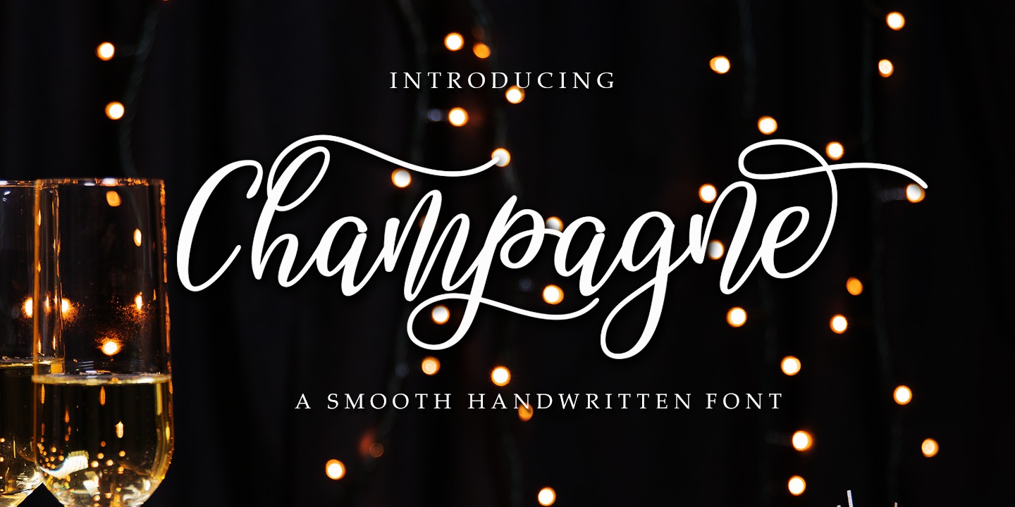 Beispiel einer Champagne Regular-Schriftart